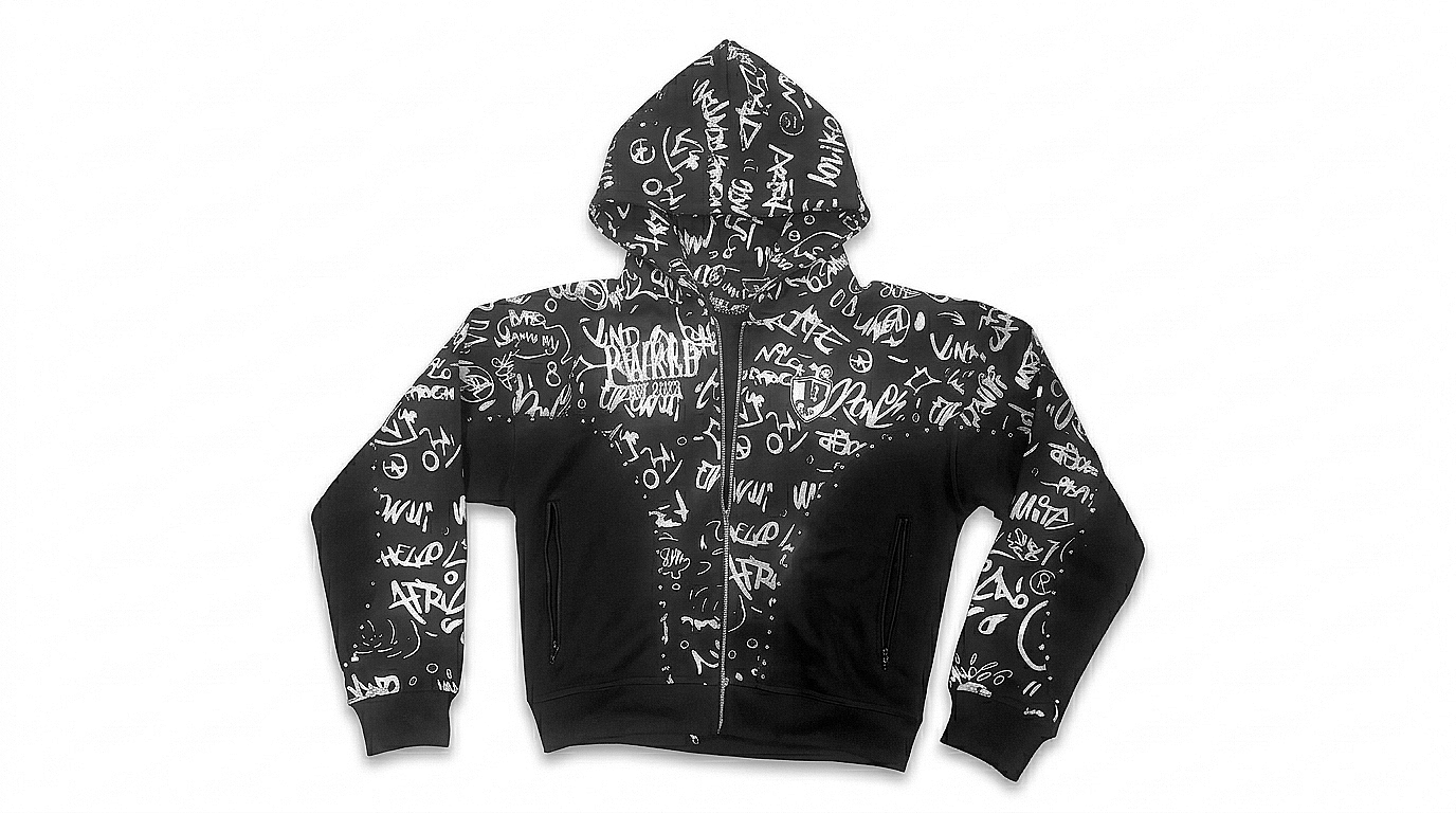 PWRLD Black Cloud Zip up